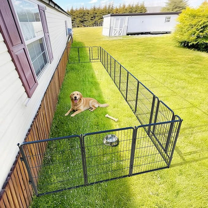 FXW Rollick Dog Playpen with Anchor Kit (Pack of 4) – 40 Inch 16-Panel Dog Pen for Large Dogs, Stable & Safe Indoor/Outdoor Play│Patented