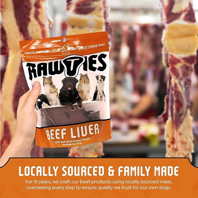 Premium Smoked Beef Liver for Dogs – 100% USA-Sourced Raw Meat Dog Food – Grain-Free, No Fillers, High Protein Nutrition for Small & Large Breeds