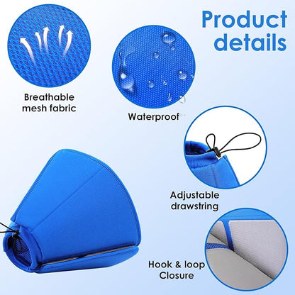 AOFITEE Dog Cone Collar, Adjustable Dog Cone for Dogs to Stop Licking, Breathable Elizabethan Collar for Small Medium Large Dogs Cats, Soft E-Collar Wound Healing After Surgery(Blue,Small)