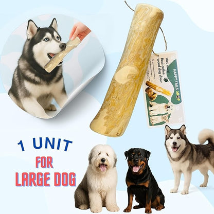 Set of 1 Coffee Wood Dog Chew Stick Toy for Dog, Natural and Real Wooden Bone Sticks for Pets, Safe Dental Cleaning Chews, Pets Health, Teeth Cleaning and Relieve Stress (Large)