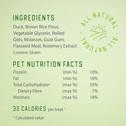 Caledon Farms Chewy Duck Sticks Dog Treats, No Additives, Preservatives Free, 7.76 Ounces