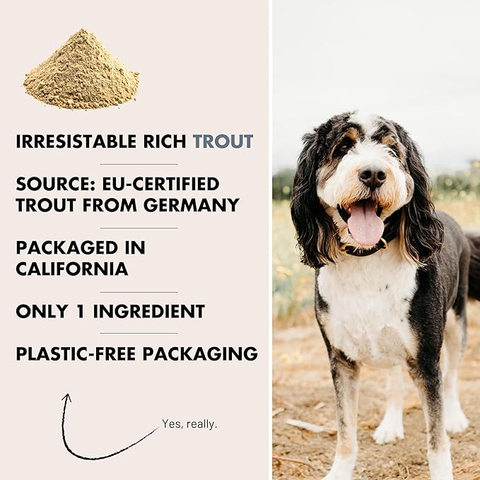 Durango Trout Dog Food Topper, Single-Ingredient Dried Trout Dog Food Topper for Dry Food, Fish Protein Dried Mixer, for Sensitive Stomach Meal Booster with Omega Rich Meal Booster, 120+ Servings