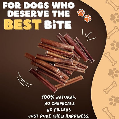 Woofley's 4-5" Bulk Bully Sticks - (50 Count) - Bully Sticks for Dogs - Long Lasting Dog Chews