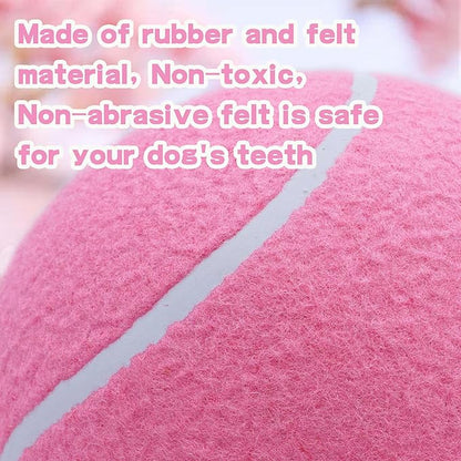 Banfeng Big Tennis Ball for Dogs, Giant Dog Tennis Ball Toy Large Outdoor Sports Gift for Small Medium Large Dog (Pink, 9.5 inch)