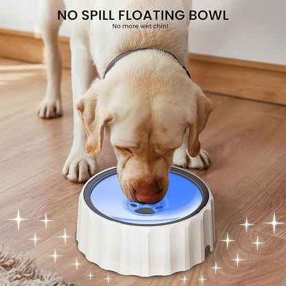 Dog Small Animals Water Bowl No Spill 70oz/2L Large Capacity Dispenser Non Slip No Splash Small Animals Bowl Pet Slow Feeder No Drip Dog Water Bowl on Vehicle for Dogs and Cats - Purple