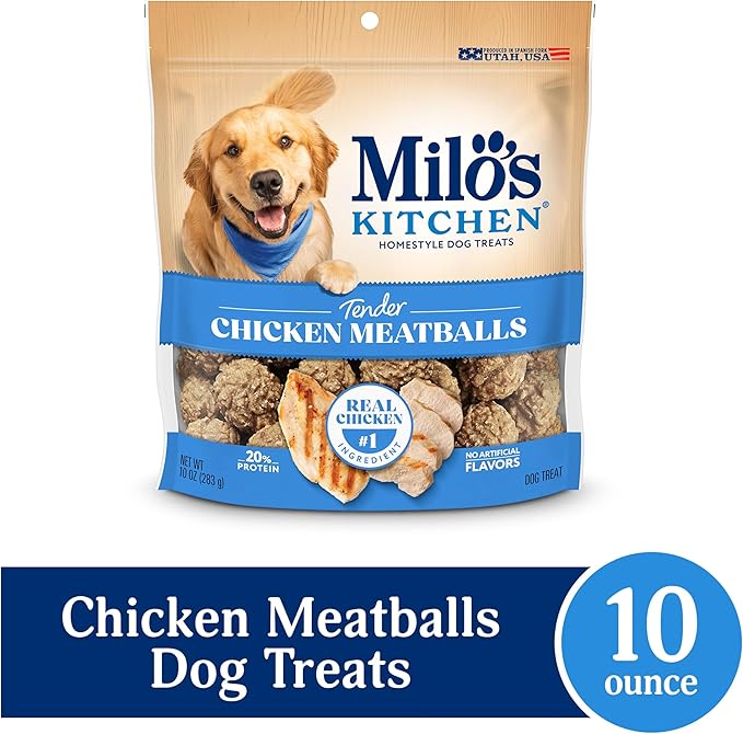 Milo's Kitchen Chicken Meatballs Dog Treats, 10 Ounce