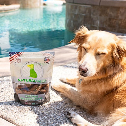 Loving Pets Natural Value Chicken Sausages - Soft Jerky Dog Treats for Large & Small Breeds - Healthy Gluten, Wheat, Soy & Grain Free Pet Treats for Dogs