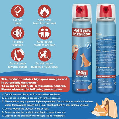 Corrector Spray Dog Trainer - 80ml 2 Pack Professional Dog Corrector Spray for Stops Barking, Jumping, Aggression & Unwanted Behaviors, Safe, Humane & Effective