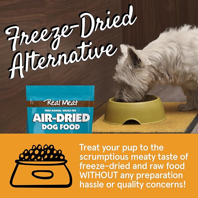 Real Meat Air Dried Dog Food w/ Real Lamb & Fish - Four 5lb Bag of Grain-Free Real Meat Dog Food Sourced from Free-Range Lamb & Ocean-Caught Fish - Digestible, All-Natural, & High-Protein Lamb & Fish