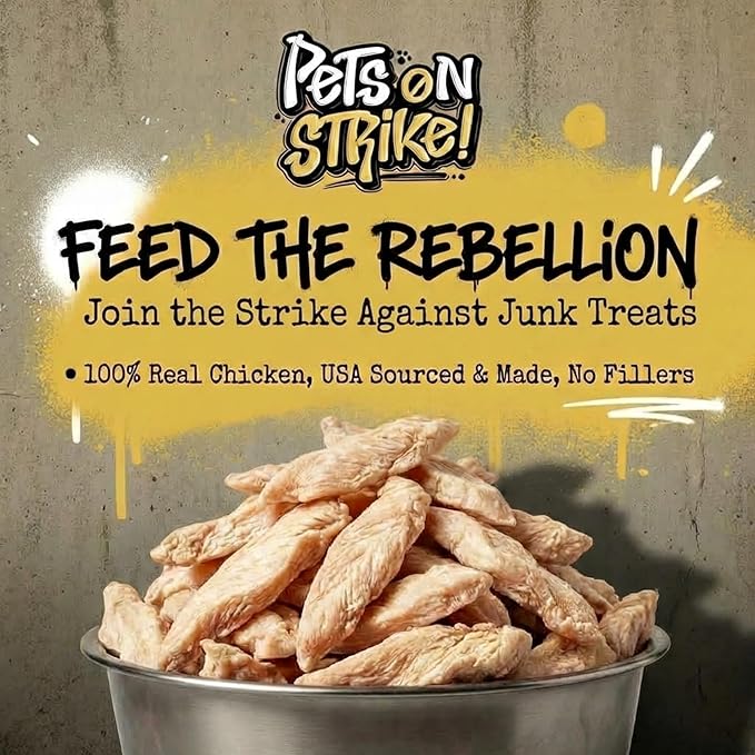 Freeze Dried Chicken Breast for Dogs & Cats (16oz) – Single Ingredient Dog Treats – USA Sourced & Made – High Protein, All Natural, Grain Free – Raw Freeze-Dried Training Treats