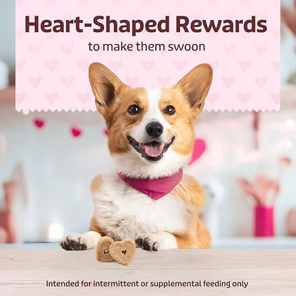 Blue Buffalo Be Mine Bars Heart-Shaped Healthy & Crunchy Dog Biscuits, Natural Valentine’s Dog Treats, Baked with Oatmeal & Cinnamon, 11-oz Bag (Pack of 4)