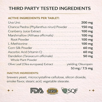 VetriScience Quick Action UT Health Chewable Tablets, UT Strength STAT Supplement for Dogs, Cranberry, Uva Ursi, and Chanca Piedra to Soothe Urinary Tract Discomfort, Smoke, 90 Count