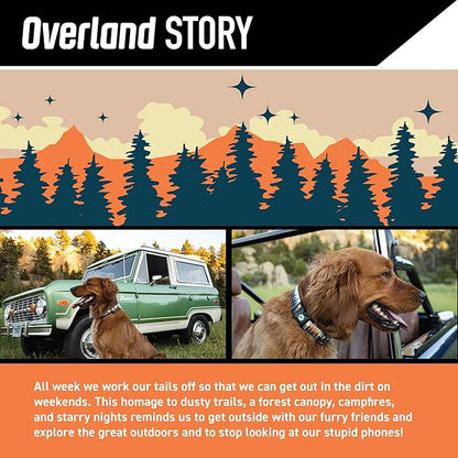 Wolfgang Heavy Duty Adjustable Dog Harness, Pull-Tested to Over 800 lbs for Walking & Training, Overland Print, Large