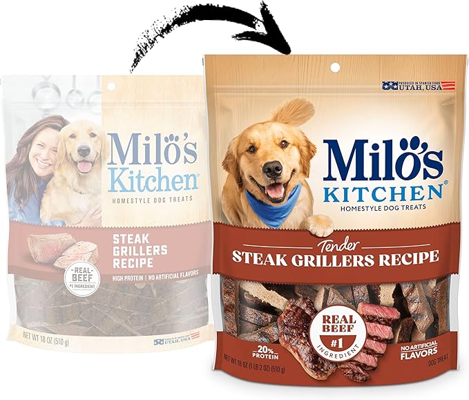 Milo’s Kitchen Steak Grillers Recipe Dog Treats, 18 Oz. Bag