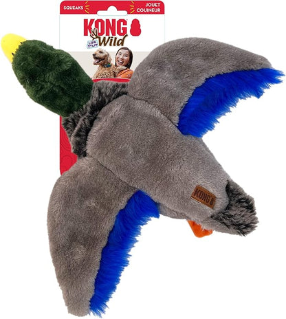 KONG Wild Low Stuff Creatures with Minimal Stuffing for Dogs (Mallard)