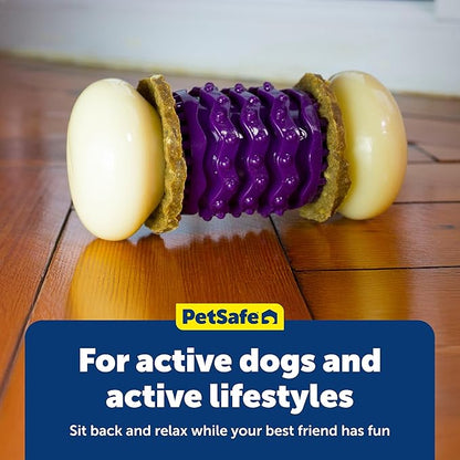 PetSafe Busy Buddy Nobbly Nubbly Treat Holding Dog Toy - Boredom Relief for Strong Chewers - Durable Nylon Build - Dishwasher Safe Design - Includes Treat Rings - Engaging Pet Puzzle - Purple - Small