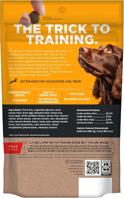Cloud Star Tricky Trainers Soft & Chewy Dog Treats, Cheddar, 5 oz. Pouch
