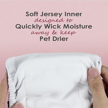 wegreeco Washable Male Dog Belly Band (Stylish Pattern)- Pack of 3 - Washable Male Dog Belly Wrap, Dog Diapers Male (Burgundy, Black, Jade, X-Large)