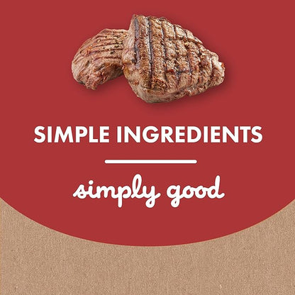 Buddy Biscuit Softies 5 oz Pouch, Grain-Free Soft & Chewy, Natural Grilled Beef Flavor Dog Treats, Oven Baked in the USA
