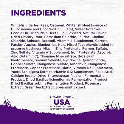Wellness Complete Health Dry Dog Food, Wholesome Grains, Natural, Whitefish & Sweet Potato, (5-Pound Bag)