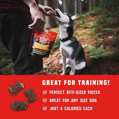 Stella & Chewy's Wild Red Jerky Nuggets - 90% Protein-Rich Beef & Lamb Dog Treats - Grain-Free Training Rewards for All Breeds - Made in USA - 6 oz Bag