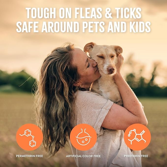 TropiClean Max Strength Flea and Tick Shampoo Treatment for Dogs, Powerful & Natural Defense, Prevention for Large & Small Dogs, Made in USA, 1GAL