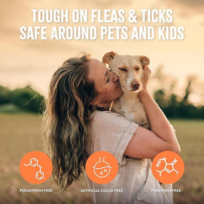 TropiClean Max Strength Flea and Tick Shampoo Treatment for Dogs, Powerful & Natural Defense, Prevention for Large & Small Dogs, Made in USA, 1GAL