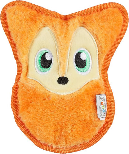 Outward Hound Durablez Minis – Squeaky Plush Dog Toy, No Stuffing for Less Mess, Interactive & Tough, Jumbo Squeaker, Puppies & Small Dogs, Fox, 6.3"