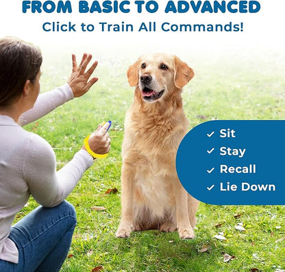 SunGrow 7-Pack Dog Clicker for Training with Wrist Bands, 2 Inches Multicolor, Pet Cat Dog Training Clickers & Behavior Aids, Convenient and Effective Clicker Training Tools for Puppy or Cat