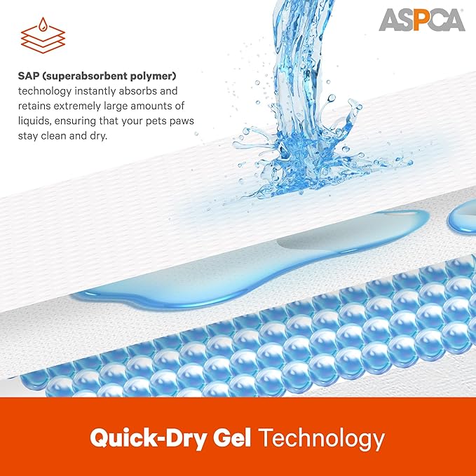ASPCA Scented Puppy Pads, [50 Count], Dog Pee Pads for Training, Absorbent Potty Pads for Dogs, Quick-Drying Leakproof Large Dog Pads with Odor Control, 26"x30", XL Puppy Pads for Indoor/Outdoor Use
