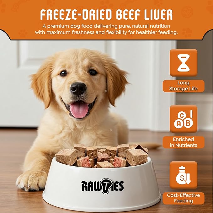 Premium Freeze-Dried Variety Pack - Beef Liver, Heart, Patties and Liver for Dogs – 100% USA-Sourced Raw Meat Dog Food – Grain-Free, High Protein Nutrition for Small & Large Breeds