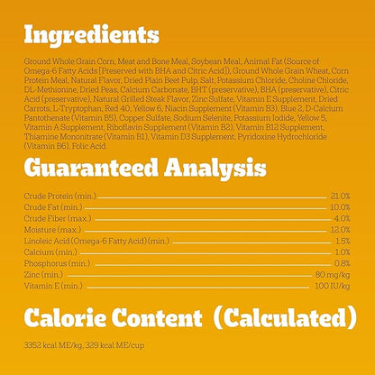Pedigree Adult Dry Dog Food, Complete Nutrition, Grilled Steak & Vegetable Flavor, 18 lb. Bag