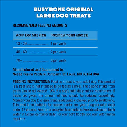 Purina Busy Bone Adult Dog Chew Bone Treats, Original - 6 ct. Pouch