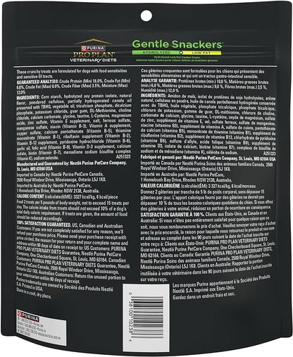 Pro Plan Veterinary Diets Purina Gentle Snackers Hydrolyzed Plus Low Fat Dog Treats - 8 oz. Pouch (Pack of 2)