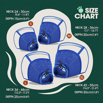 Kuoser Medium Dog Cone Collar After Surgery, Soft Cone for Dogs to Stop Licking, Breathable Pet Recovery Collar Comfy Elizabethan Collars, Adjustable Protective Dog Cones for Medium Dogs, Blue M