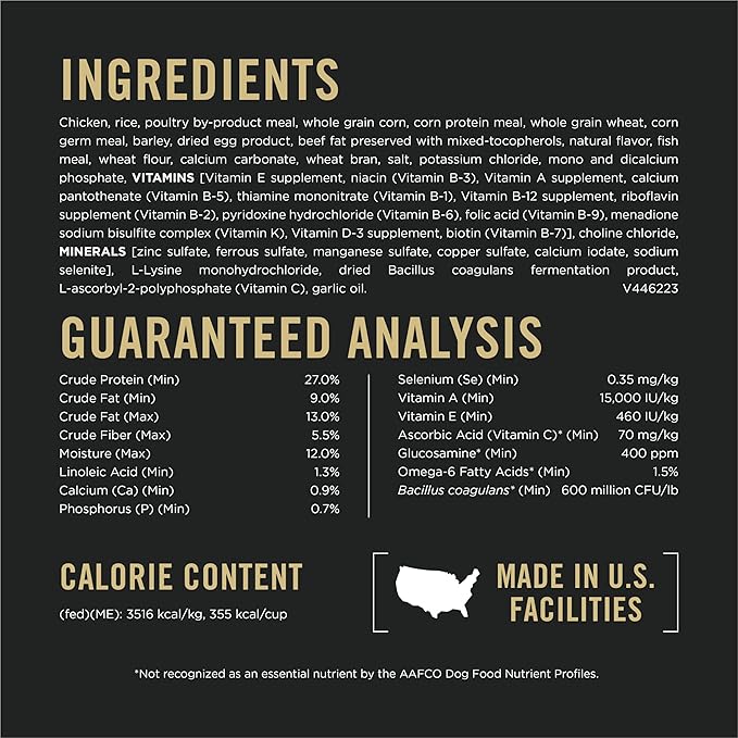 Purina Pro Plan Weight Management Dry Dog Food Chicken and Rice Formula - 18 lb. Bag