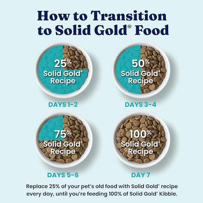 Solid Gold High Protein Dog Food Dry Dog Kibble - Premium Beef Protein & Digestive Probiotics for Energy, Muscle, Gut & Immune Support - Healthy Grain & Gluten Free Dogfood - Nutrientboost - 22 LB