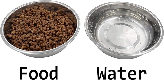 Stainless Steel Dog & Cat Bowls - 4-Pack