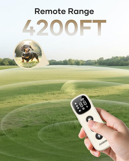 Jugbow Shock Collar for Small Dogs - 4200FT Dog Training Collar with Remote for 5-30lbs Mini Small Dogs, IPX8-Waterproof Rechargeable E-Collar with Beep (1-9), Vibration(1-3), Safe Shock(0-16)