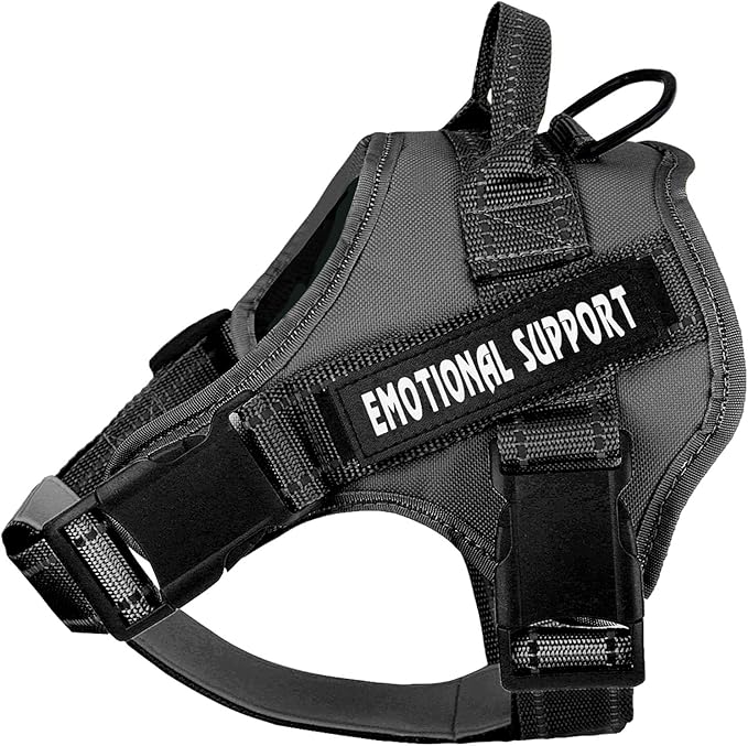 voopet Service Dog Harness,Emotional Support Pet Vest Harness,Reflective Breathable and Adjustable No-Pull ESA Dog Harness for Small Medium Large Dogs (with 4 PCS Removeable Tags) X-Small (Pack of 1)