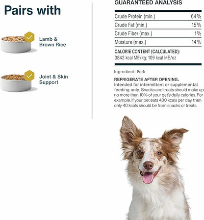 JustFoodForDogs Single Ingredient Healthy Dog Treats and Dog Snacks, Jerky Treats, Human Grade, Preservative and Grain Free, Rawhide Free Chews, Low Calorie Treat - Pork, 5 oz