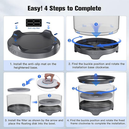 UPSKY 5.5L Dog Water Bowl,186oz Large Capacity, No Spill Anti-Slip Slow Drinking Pet Feeder for Messy Drinkers
