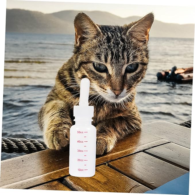 3pcs Pet Milk Bottle Kit Plastic Feeding Bottles for Nursing Puppies Kittens Portable Easy to Clean