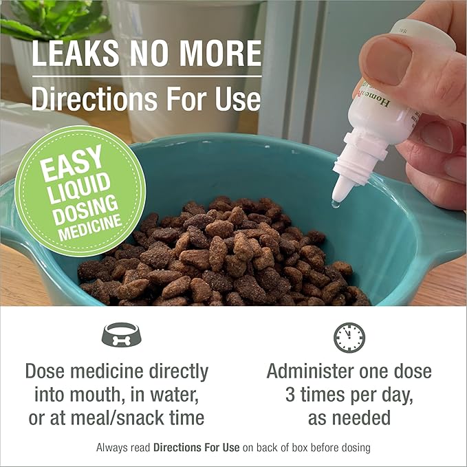 HomeoPet Leaks No More, Safe, Gentle, and Natural Supplement for Cat and Dog Urinary Incontinence Relief, 15 Milliliters