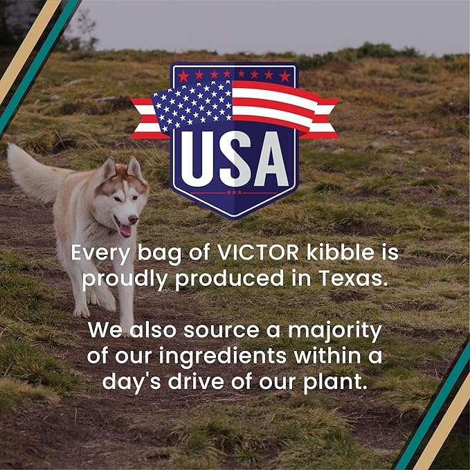 VICTOR Super Premium Dog Food – Hi-Pro Plus Dry Kibble – High Protein Dog Food with 30% Protein – Beef, Chicken, Pork, Fish Meals, Gluten Free - for High Energy and Active Dogs & Puppies, 30lbs