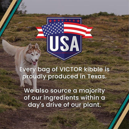 VICTOR Super Premium Dog Food – Hi-Pro Plus Dry Kibble – High Protein Dog Food with 30% Protein – Beef, Chicken, Pork, Fish Meals, Gluten Free - for High Energy and Active Dogs & Puppies, 5lbs