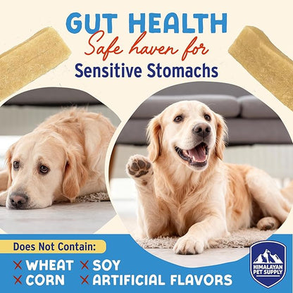 Himalayan Dog Chew Yogurt Sticks, Bacon Flavor, Dog Treats with Prebiotics, Probiotics & Protein, Digestive Support, Lactose & Gluten Free, Natural Dog Treat for All Breeds, Made in America, 4 pk