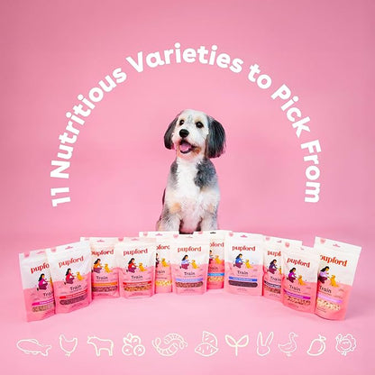 Pupford Freeze Dried Training Treats for Dogs & Puppies, 215+ Four Ingredient Bites (Turkey & Veggies, 3 oz)