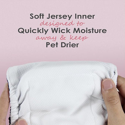 wegreeco Washable Male Dog Belly Band (Stylish Pattern)- Pack of 3 - Washable Male Dog Belly Wrap, Dog Diapers Male (Tie-dye, Sky, Large)
