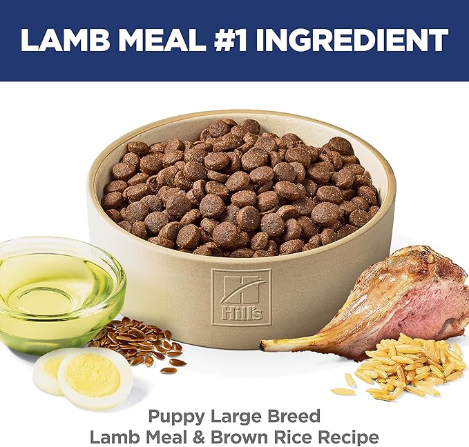 Hill's Science Diet Puppy Large Breed Dry Dog Food, Lamb Meal & Brown Rice, 30 lb. Bag